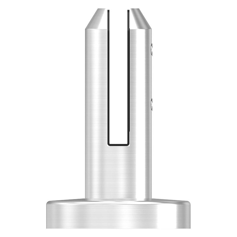 Floor glass holder round, for glass 12 - 12.76mm, AISI316