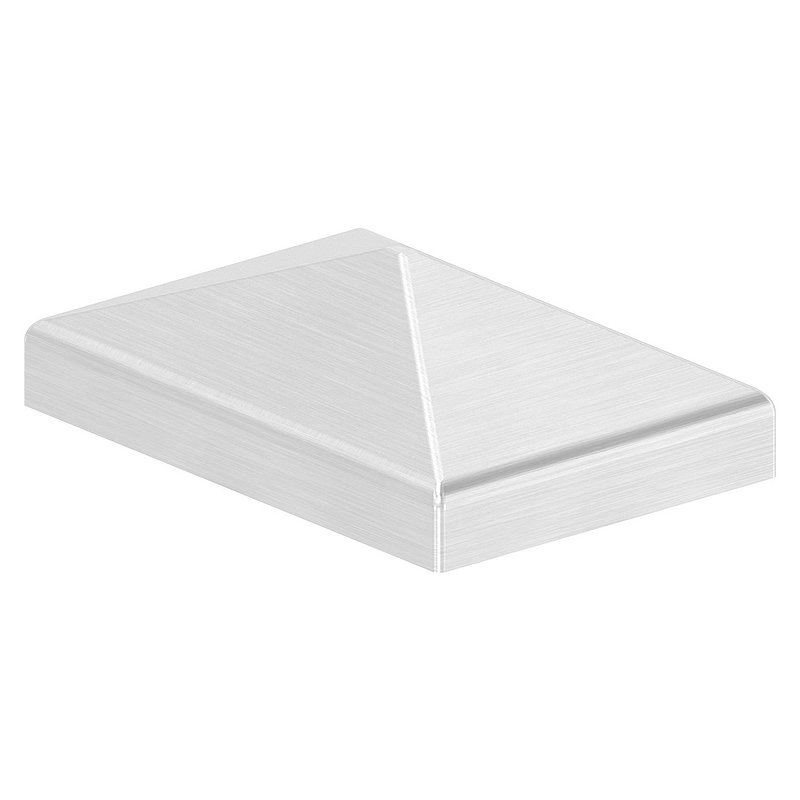Chapeau pyramidal pour tube rectangulaire 60x40mm, poli, V2A