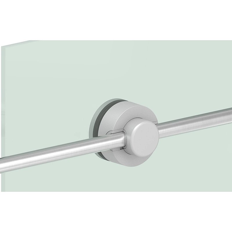 Brenk, Point de fixation pour verre Ø 50mm, plastique, gris clair