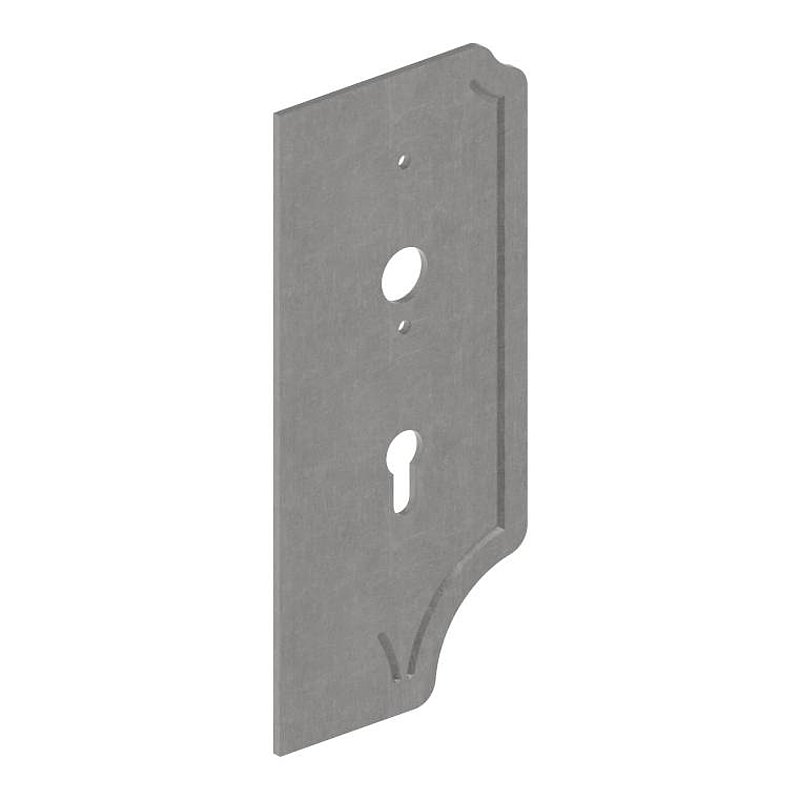 Lock plate perforated, RIGHT, with backset 60mm, distance 72mm