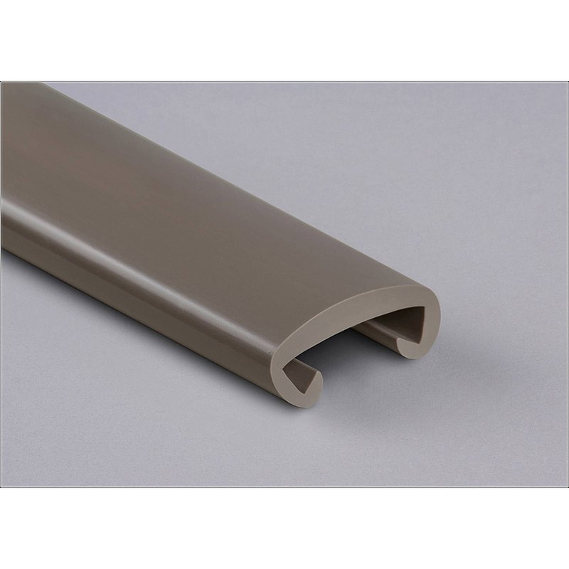 Kunststoffhandlauf für 40x8mm, graubraun