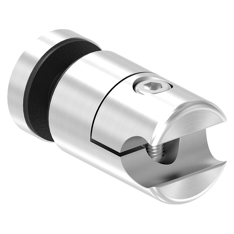 Klemmhalter mit Querstab-Glashalter Ø 25mm, zur nachträglichen Montage, V4A