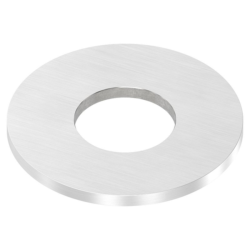 Ankerplatte Ø 100x6mm, mit Längsschliff, V2A