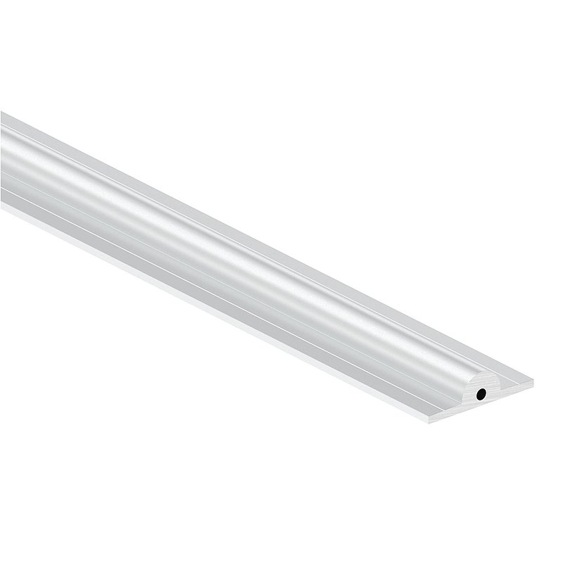screw-on floor track without boreholes, Ø top: 19mm, L: 3m, aluminium