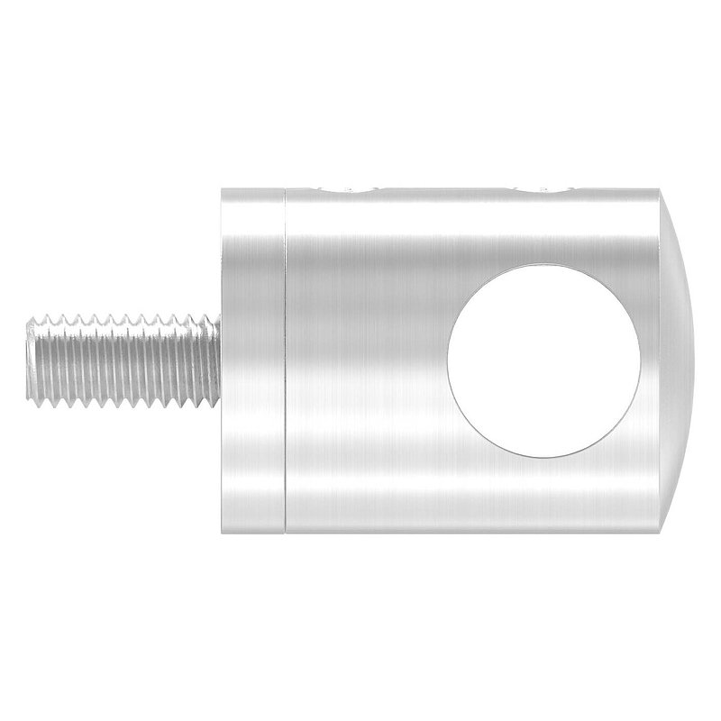 Support de lisse transversale avec raccordement droit, perçage Ø 12,2mm, V2A