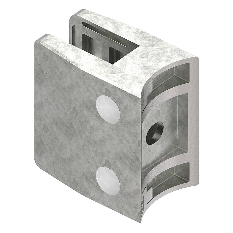 Glasklemme Mod. 35, Anschluss: 60,3mm, Zink roh