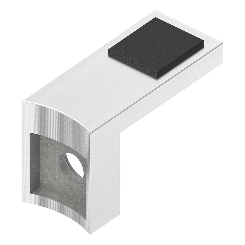Halteboden mit Anschluss 42,4mm, V2A