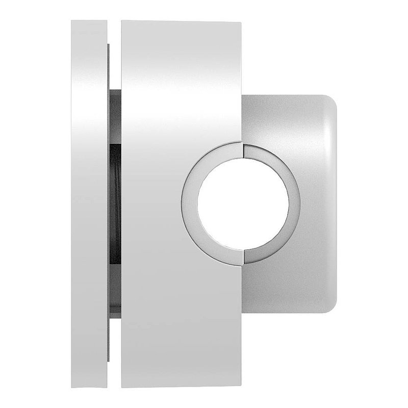 Brenk, Point de fixation pour verre Ø 50mm, plastique, gris clair
