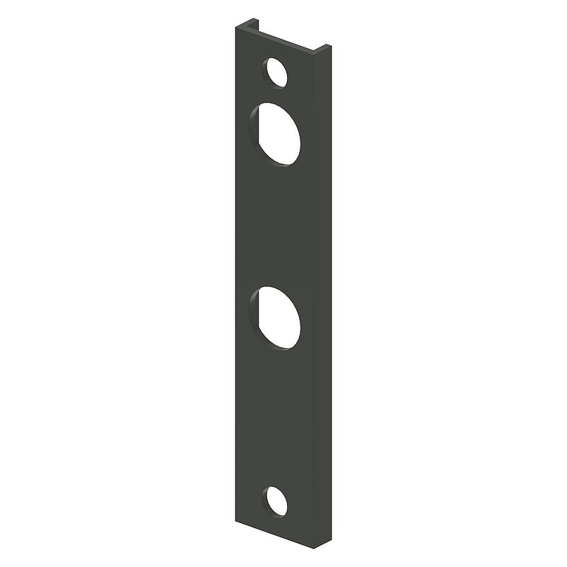 Adapter für Gittertorschlösser GTS2, für Rundrohre Ø 33 - 60mm, RAL 6009 tannengrün