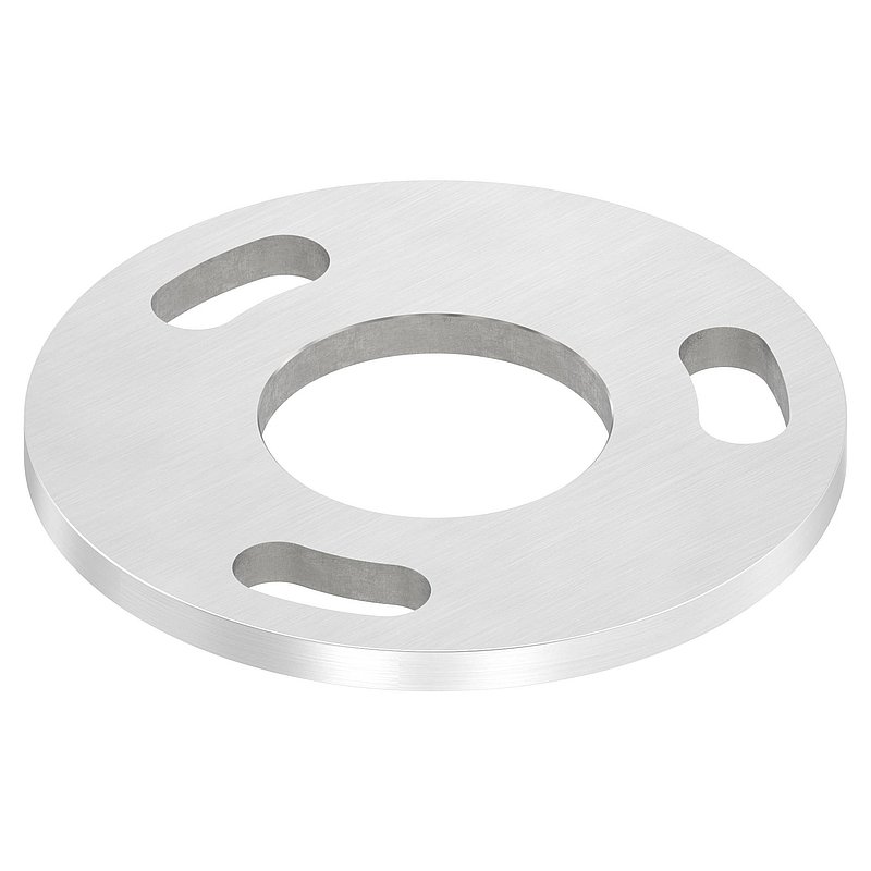Ankerplatte Ø 100x6mm, mit Längsschliff, V2A
