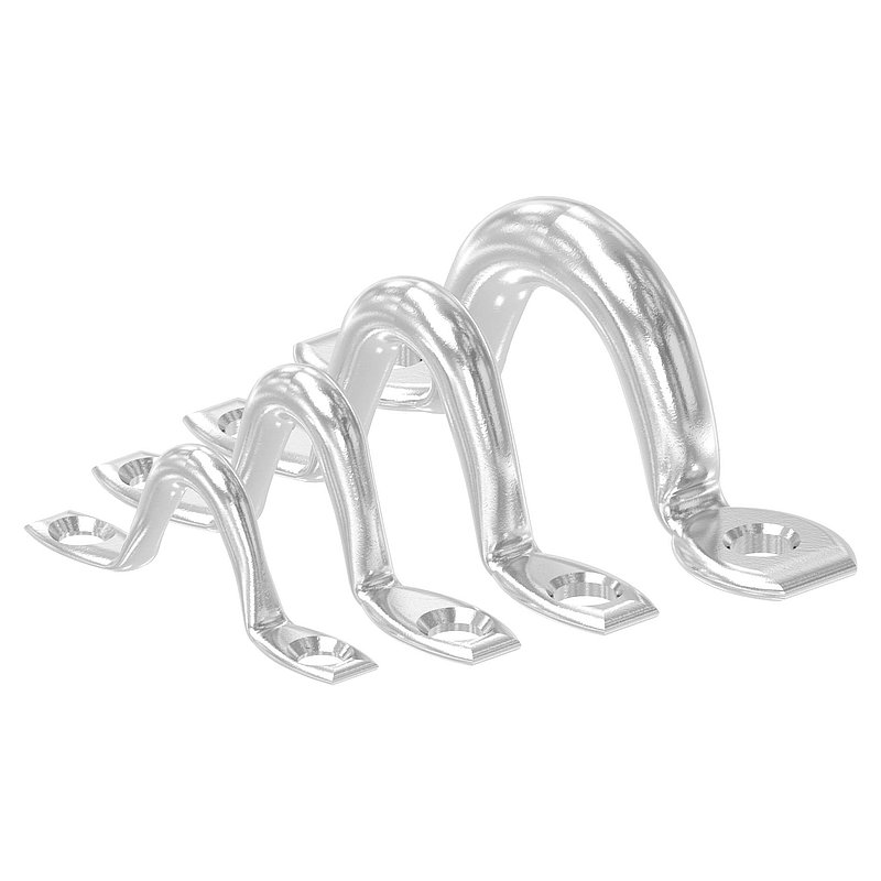 Oeillet de fixation sans plaque, fer rond : Ø 4mm, V4A