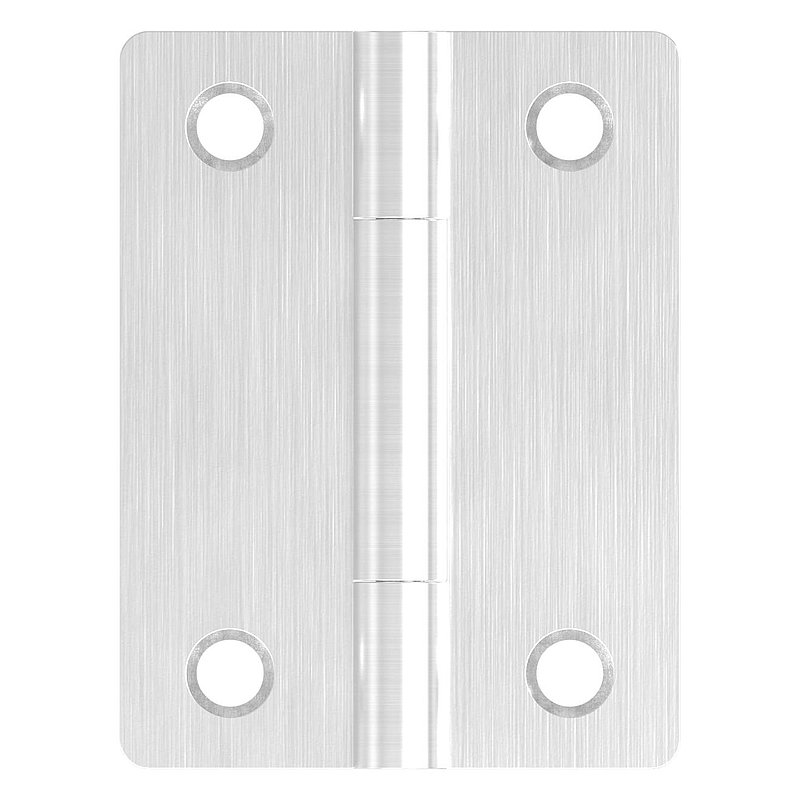 Charnière acier inoxydable 50x38mm avec tige fixe, V2A