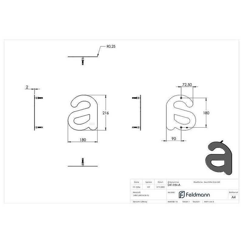 Numéro de maison a - "grand", V2A