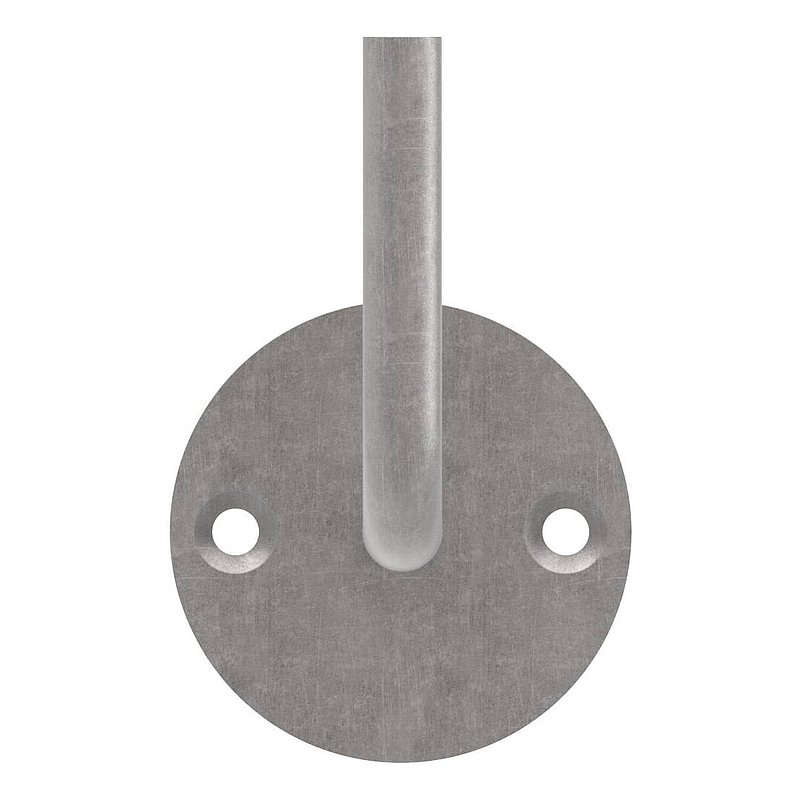 Handrail support with flat round plate, 70x4mm