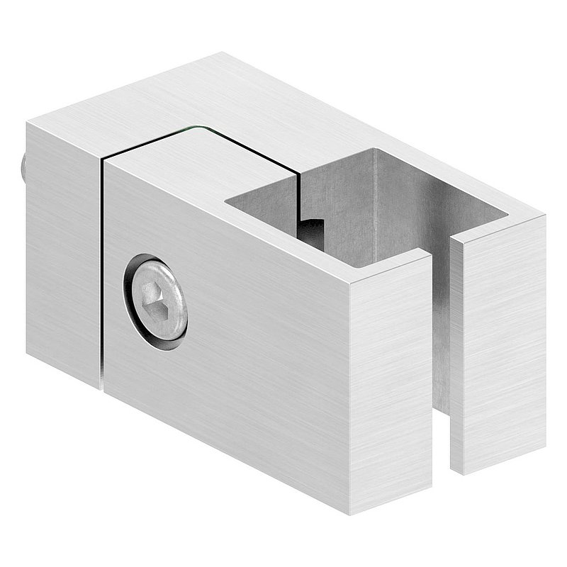 Support pour profilé de serrage 20x20mm, jonction: droite, V2A