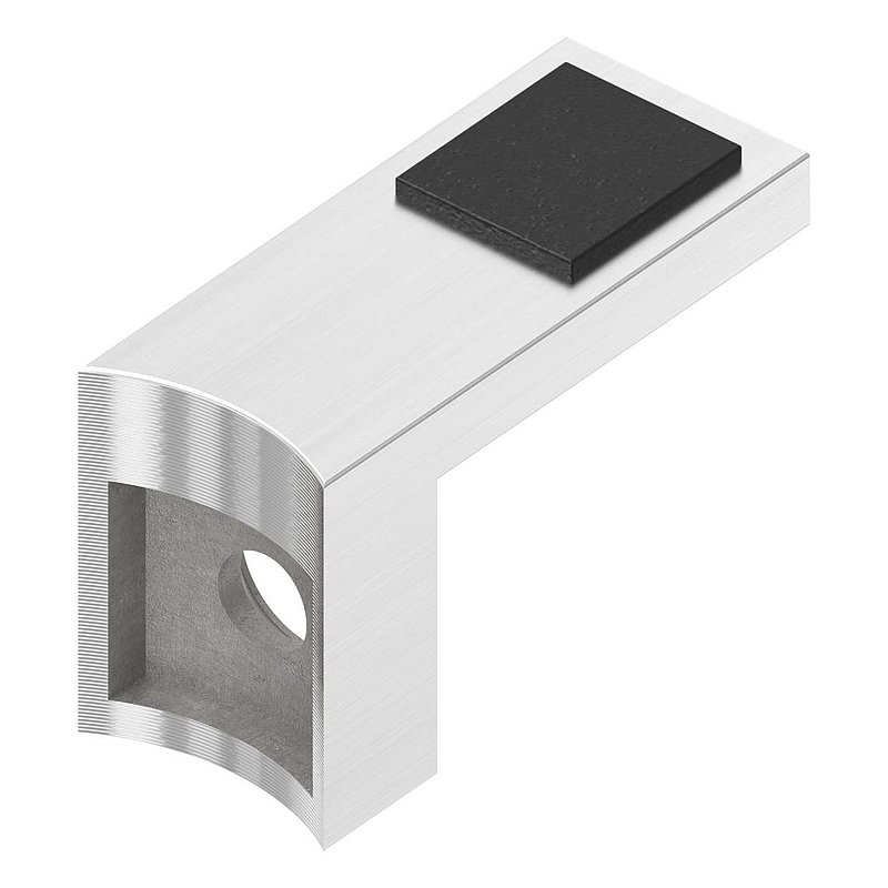 Halteboden mit Anschluss 33,7mm, V2A