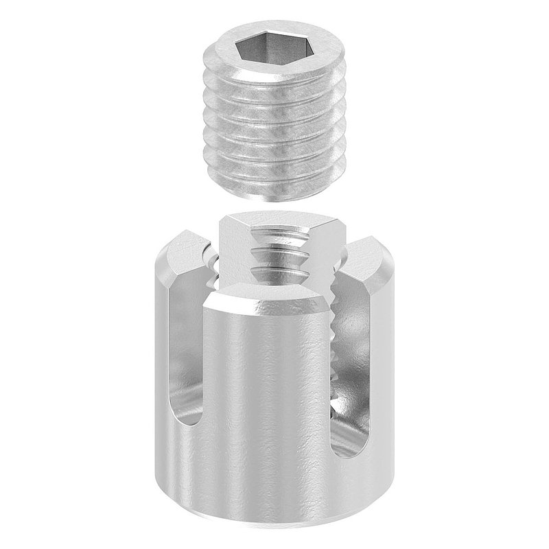 Serre-câble en croix pour câble Ø 4mm, V4A