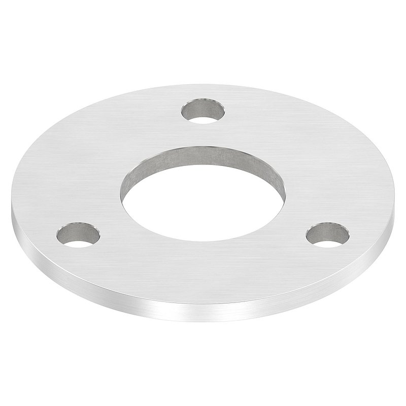 Ankerplatte Ø 100x6mm, mit Längsschliff, V2A