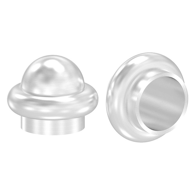 Boule de finition décorative avec bordure, Ø 15mm, V2A