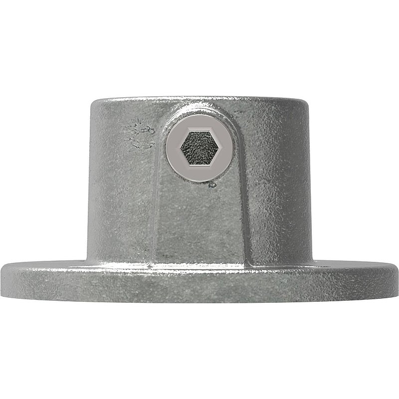 Support mural avec 4 trous de fixation, pour tube Ø 42,4mm