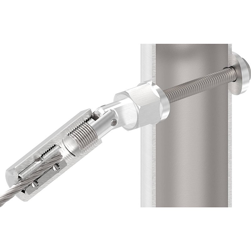 Gewindeterminal zur Selbstmontage, Seil 5mm, V2A