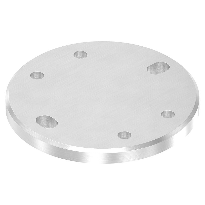 Ankerplatte, 120x10mm, für Spannringe, V2A