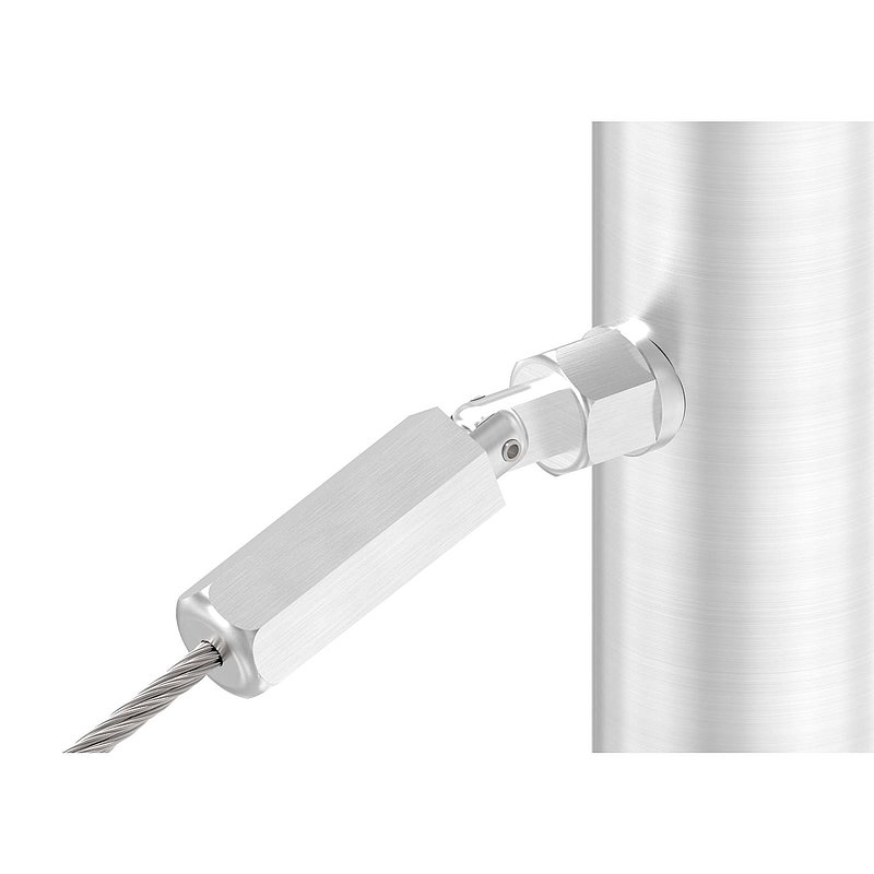 Threaded terminal for self-assembly, rope 8mm, AISI304