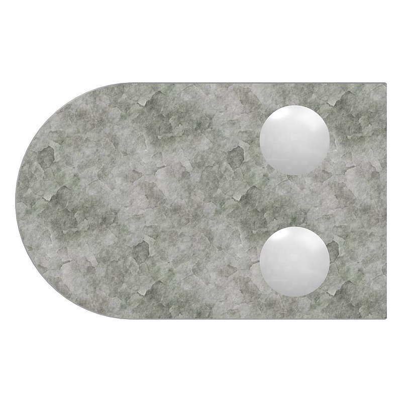 Glasklemme Mod. 32, Anschluss: 33,7mm, Zink roh