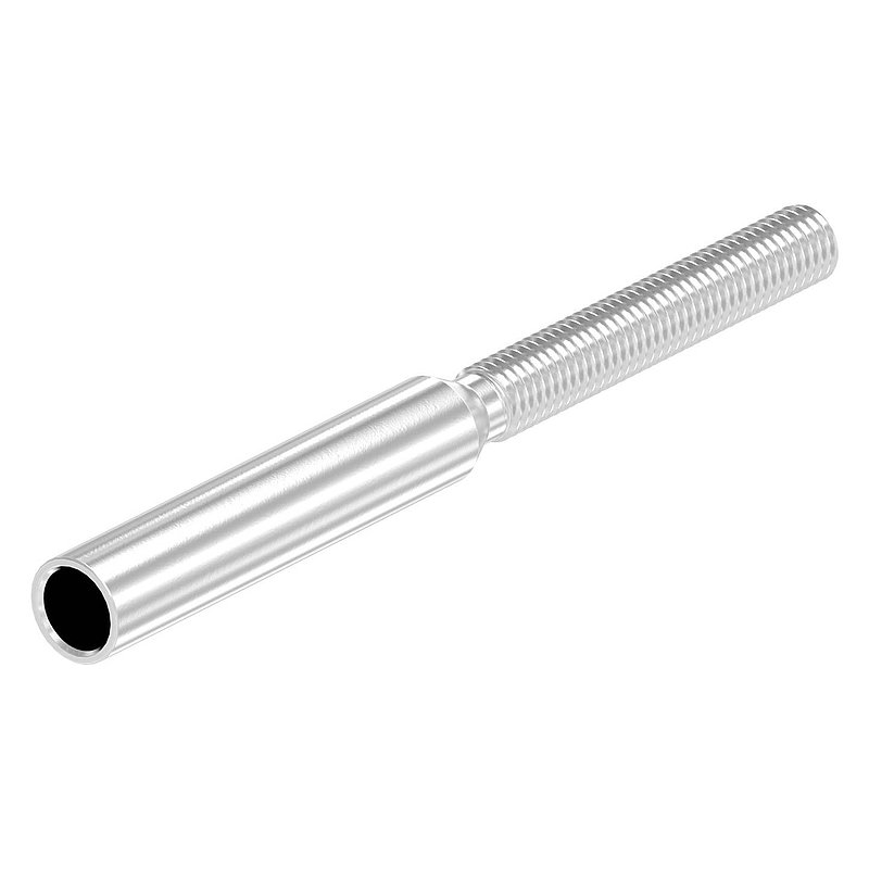 Threaded terminal for rope 8mm, AISI304