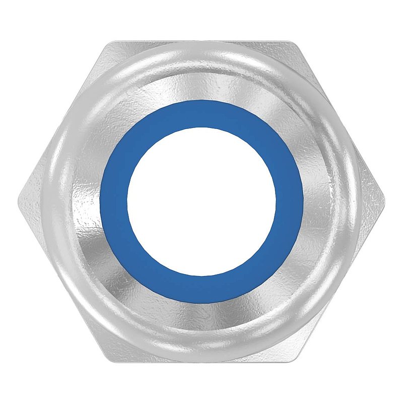 Hexagon nut M6, self-locking, DIN 985, AISI304