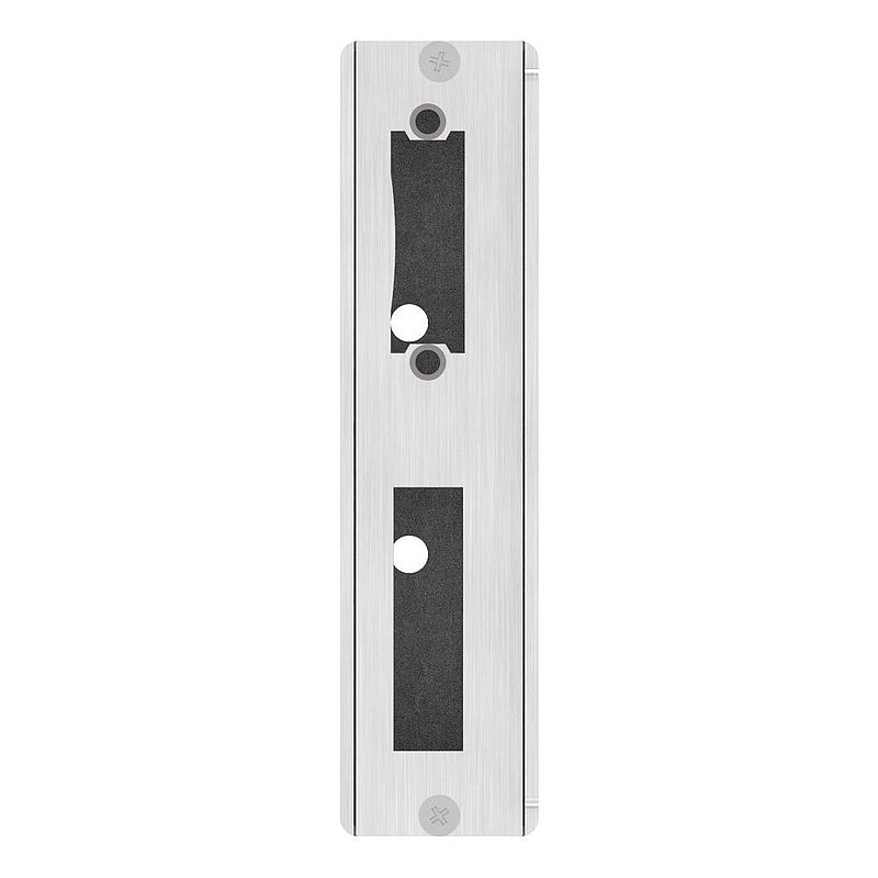 Gâche de serrure rectangulaire, acier inoxydable, avec entraxe 72mm, 40mm, V2A