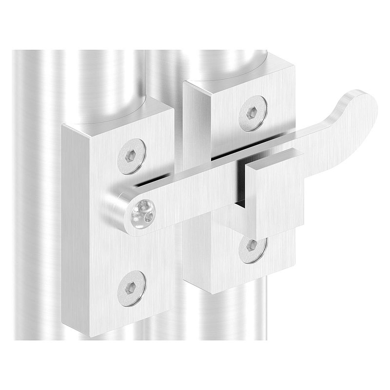 Bolt-on gate latch for 42.4 mm tube, AISI316