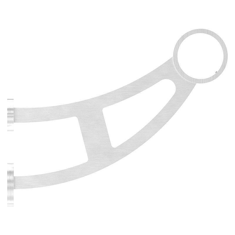 Support pour repose-pieds ou main courante, pour tube Ø 42,4mm, V2A