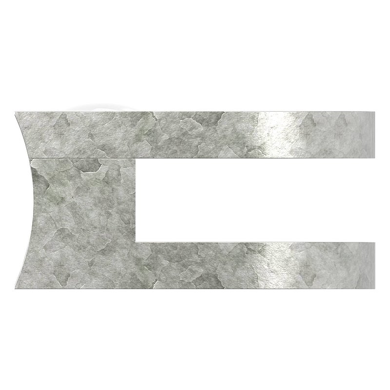Glasklemme Mod. 30, Anschluss: 60,3mm, Zink roh