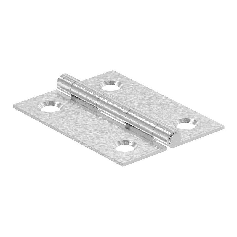 Stainless steel hinge 40x30mm with fixed pin