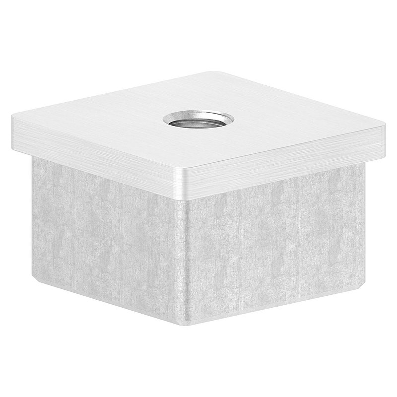 Capuchon à enfoncer, pour tube 40x40x2,0mm, V4A