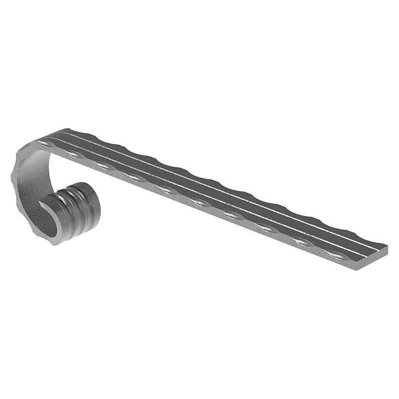 Handlaufanfänger, 40x8mm, gerollt
