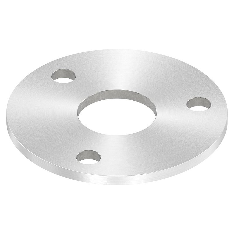 Anchor plate Ø 120x6mm, with round grinding, AISI304