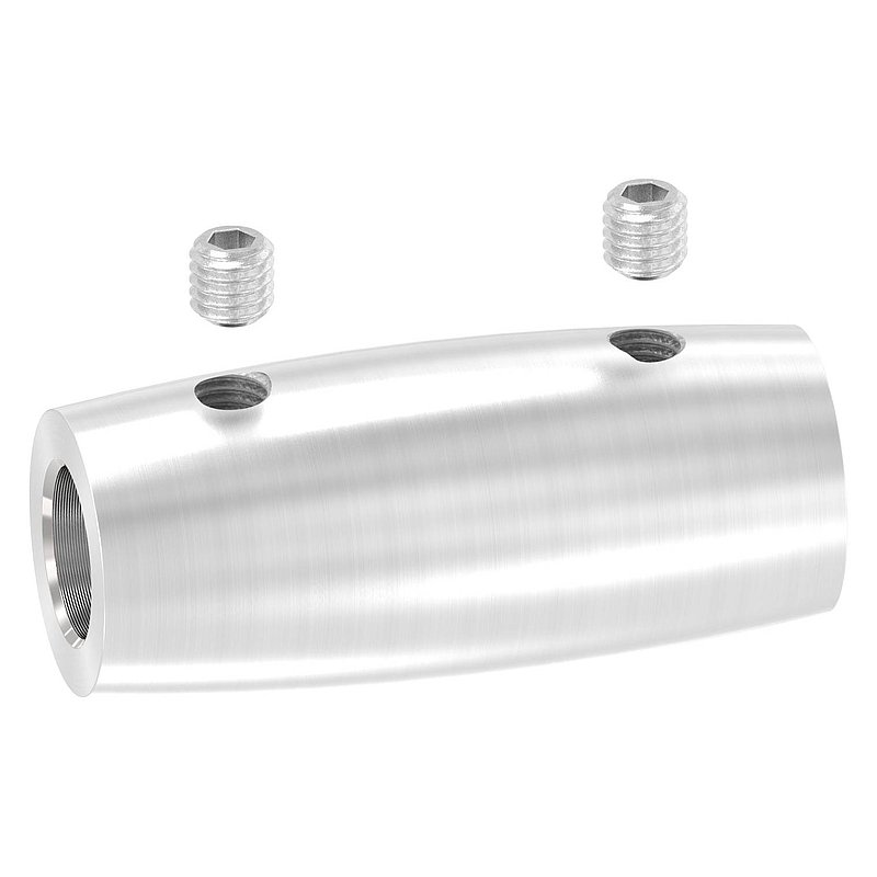 Bar connector for 10mm round, L: 45mm, Ø 20mm, AISI304