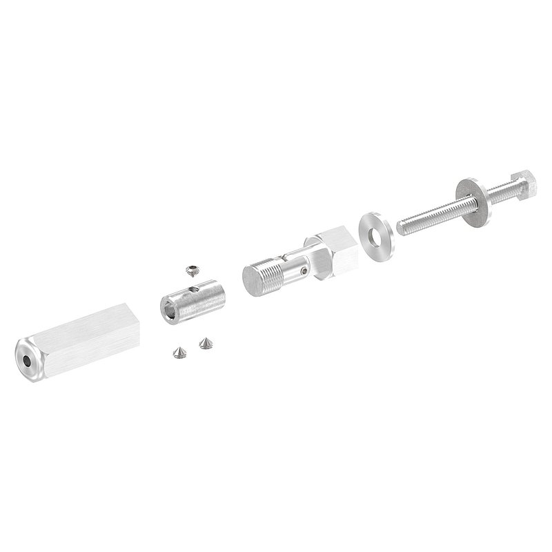 Gewindeterminal zur Selbstmontage, Seil 5mm, V2A