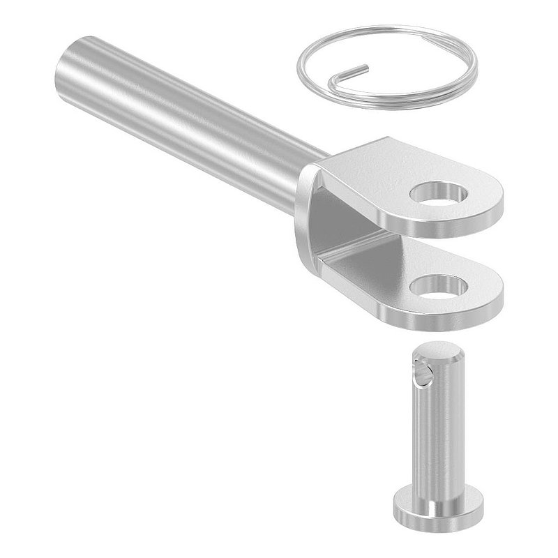 Gabelterminal mit Innengew. M6 links, V4A