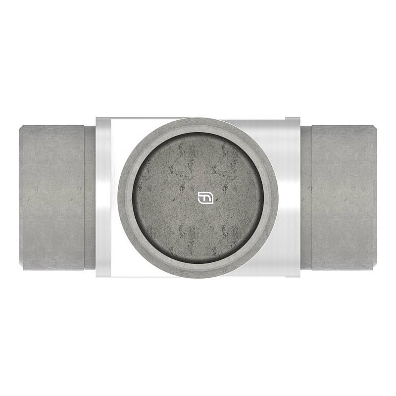Bouchon pour extrémité de tube pour tube 42,4x2,0mm, avec articulation haute, V2A