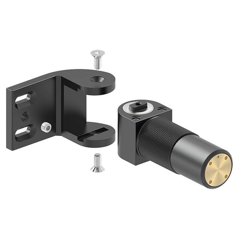 Door hinge 180° self-closing o. stop/+end track screwable