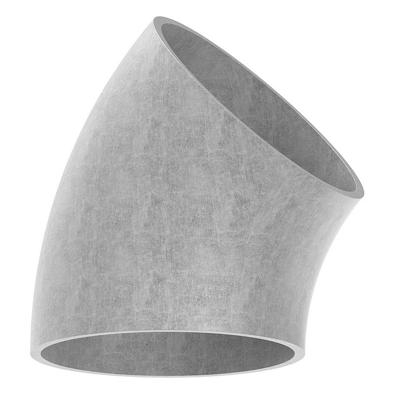 weldin elbow 45°, 76,1 x 2,9mm, 3D