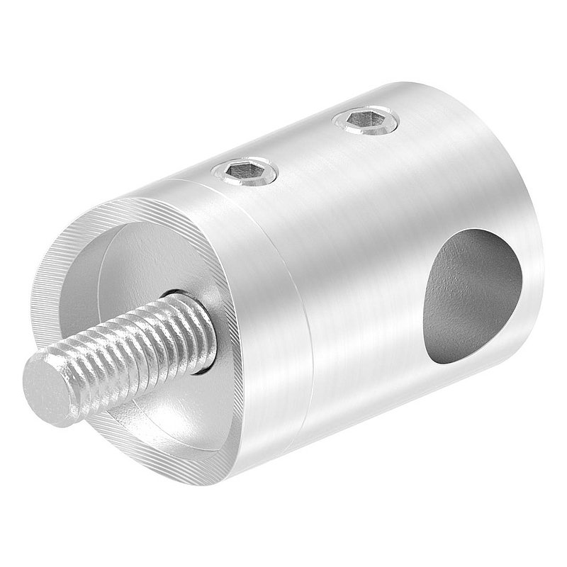 Querstabhalter für 42,4mm Rohr, 10,2mm Bohrung,V2A