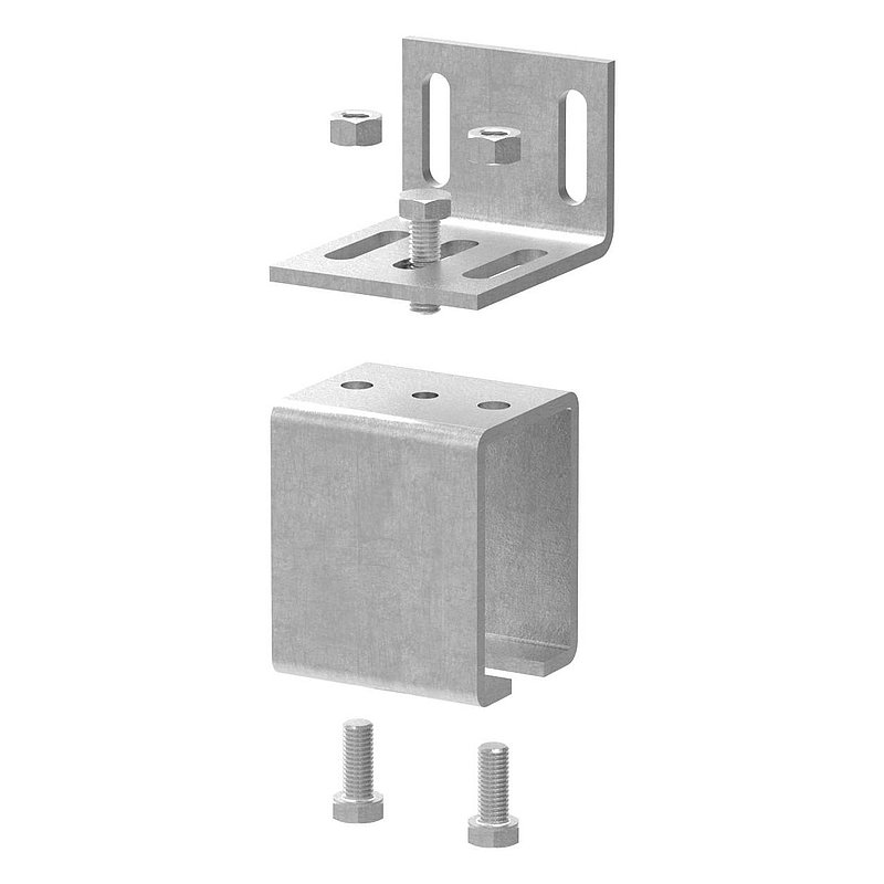 Support mural pour rail de guidage de portes suspendues