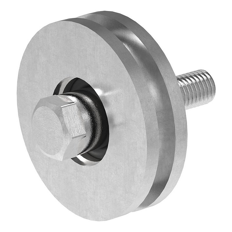 Schiebetorrolle 78mm mit U-Rille 8x8mm