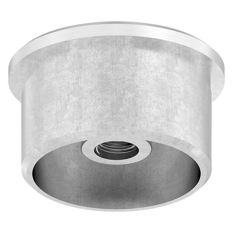 Bouchon pour extrémité de tube à coller avec M8, pour tube 42,4x2,5mm, V2A