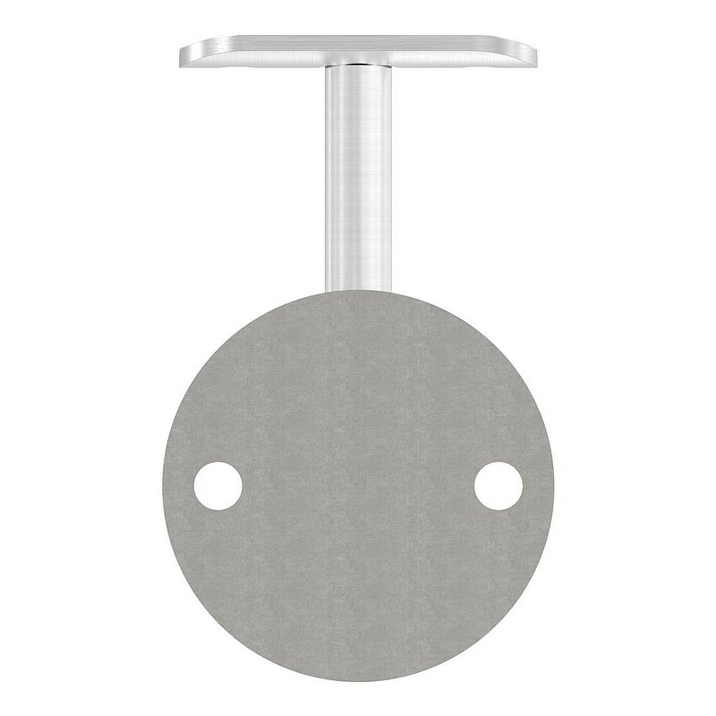 Handrail bracket with handrail connection plate 42.4 mm (round plate and bracket welded),