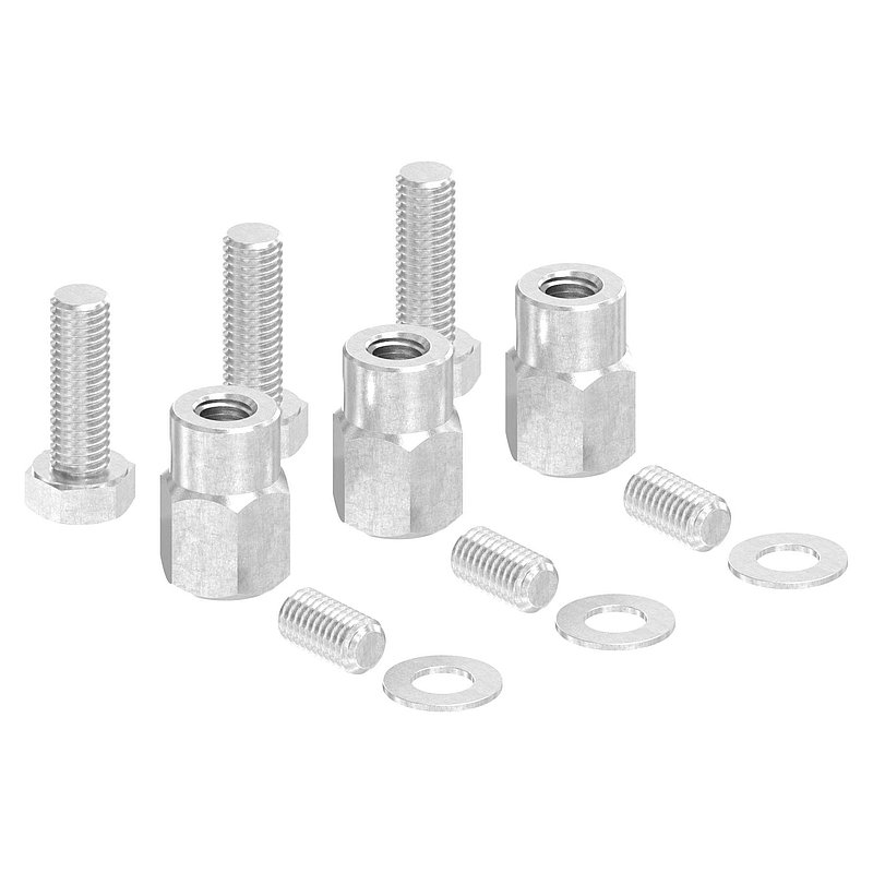 Crémaillère 30 x 12 mm, longueur 1m, matériel de fixation inclus, V2A